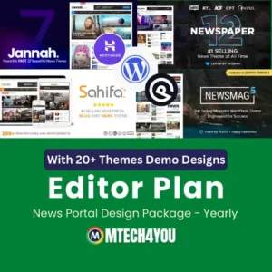 Editor Plan News Portal Design Package - Yearly
